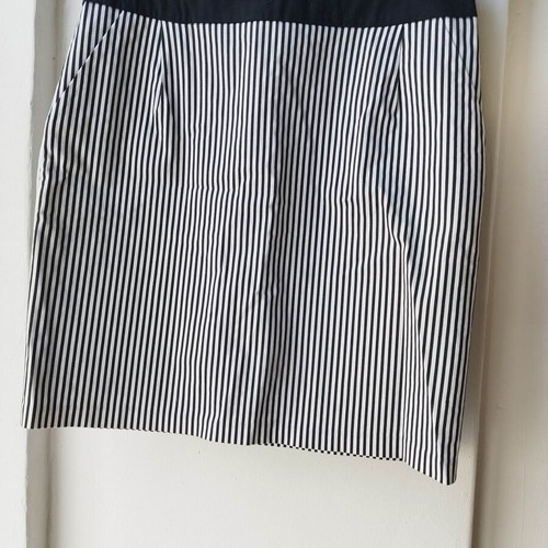 Kanellis skirt black-white striped like new, size M