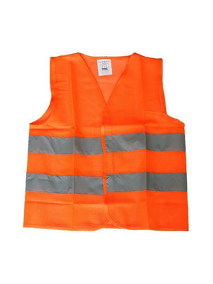 Orange fluorescent vest with 2 reflective stripes XL new