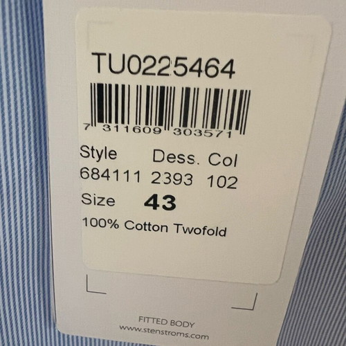 Stenstroms Fitted Body Short Sleeve Men Shirt Dress new, blue