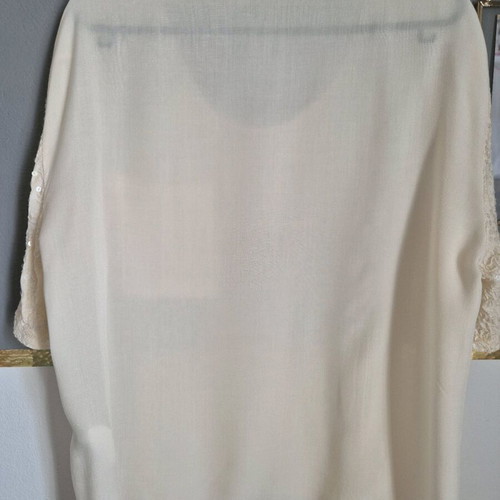 BSB blouse with sequins like new, size S 36 8, beige