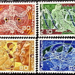 Liechtenstein stamp set 1969, 4 unsealed