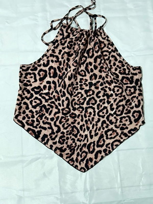 Μπλουζάκι animal print σαν καινούργιο, μαύρο και καφέ, μέγεθος XXL