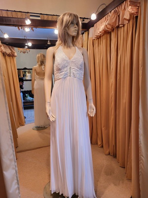Wedding dress new white color with neck tie