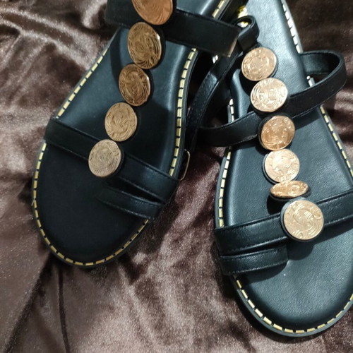 Sandals in Ancient Greek Style new, size 37, black and gold