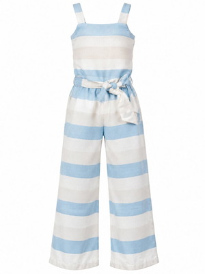 Mini Raxevsky jumpsuit No 10, cotton, white and blue