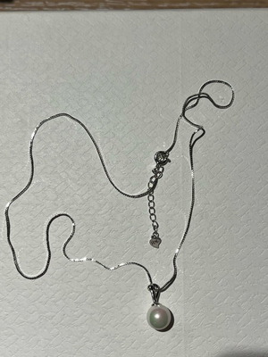 Awear Pearl Necklace Silver 925 Plated New