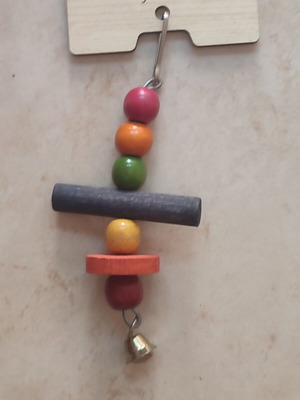 Bird hanging toy new 6x4x16cm