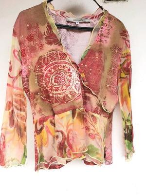 Vintage Cocomenthe silk and cotton blouse like new, size XS/S