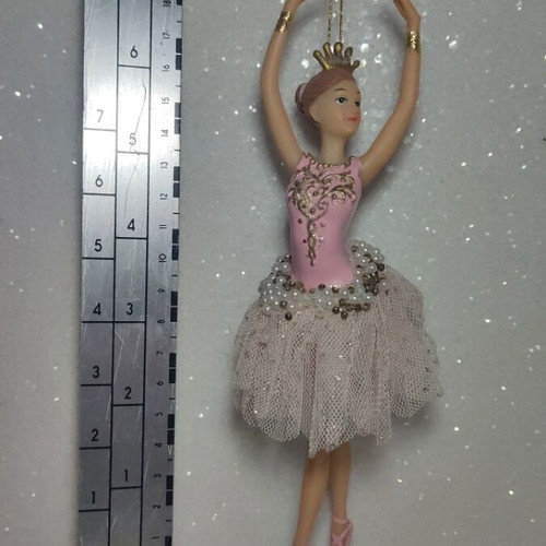 Pink ballerina hanging ornament