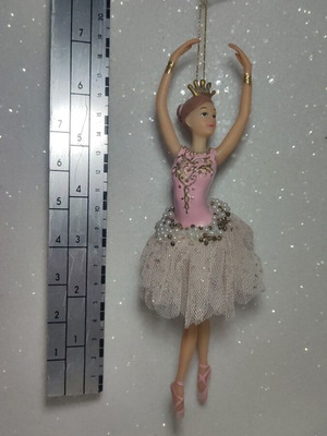 Pink ballerina hanging ornament
