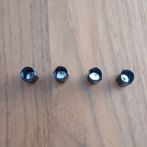 Valve Caps Set of 4 New, Aluminum Alloy, Black