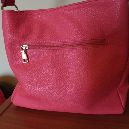 Women's shoulder bag, pink, 28x10x24 cm