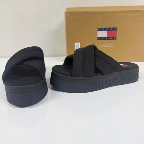 Tommy Jeans Lettering Flatform Sandals new, black, size 36