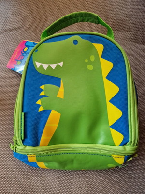 Stephen Joseph Dino insulated lunch bag, new with tag