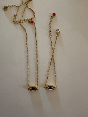 Anna Maria Mazaraki jewelry set like new, gold and green
