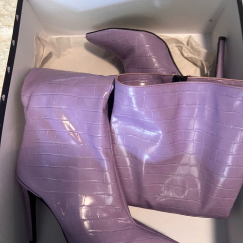Envie Shoes knee-high boots new, purple, size 37