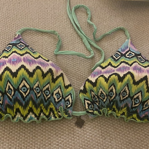 Kayak triangle bikini top used, multicolor, sizes S M