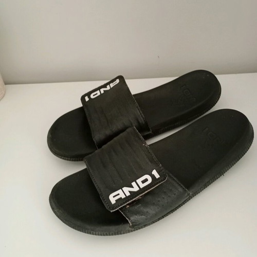 AND1 slippers like new, size 44, black
