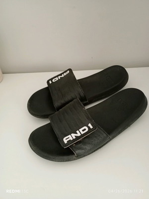 AND1 slippers like new, size 44, black
