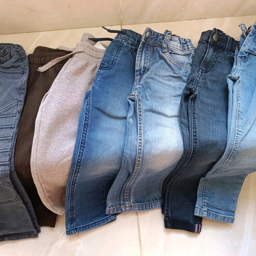 Boys' pants like new, pack of 7, H&M and Orchestra ages 3-4