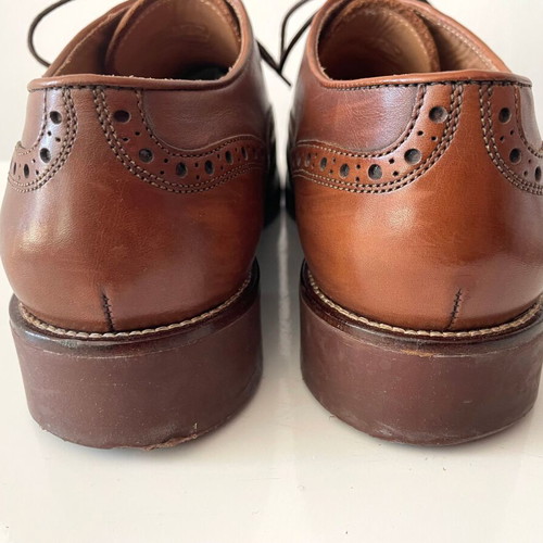 Massimo Dutti brown leather shoes size 43 like new