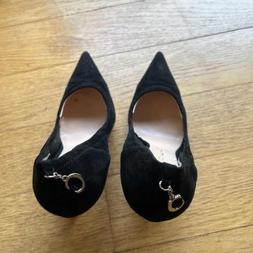 Casadei closed stiletto pump used, black, size 36