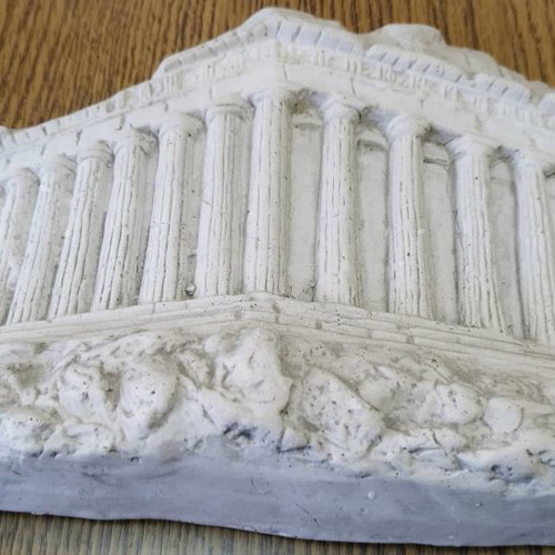 Marathon wall decoration used, white cement