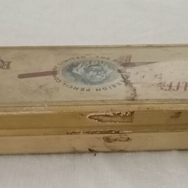 Old British Wolff's Royal Sovereign King George V Pencil Box used