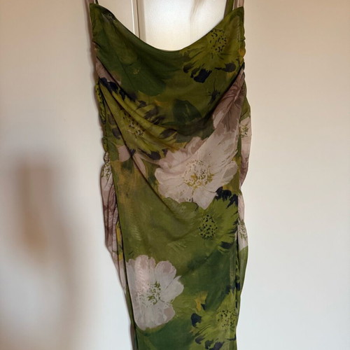 Zara fitted dress like new, beige and green