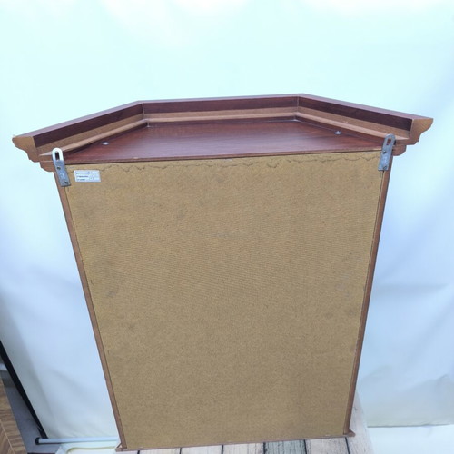 Vintage wall display cabinet with glass door and shelves like new