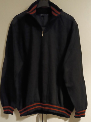 Men's sweatshirt dark blue with stripes size XL like new