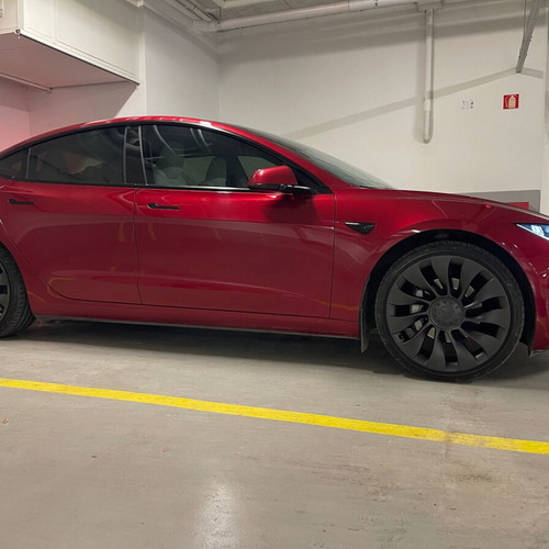 Tesla Model 3/Y Performance Uber Turbine OEM Wheels and Goodyear Eagle F1 Super Sport Tires new