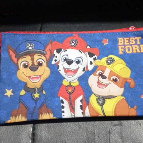 Paw Patrol Pencil Case New, Barrel Shape with 3 Compartments