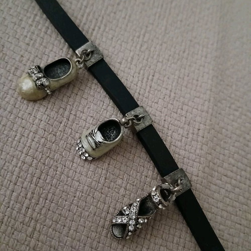 Rubber bracelet with charms like new