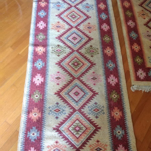 Set of kilims like new, 2 pieces with dimensions 1.97x72 and 1.25x72