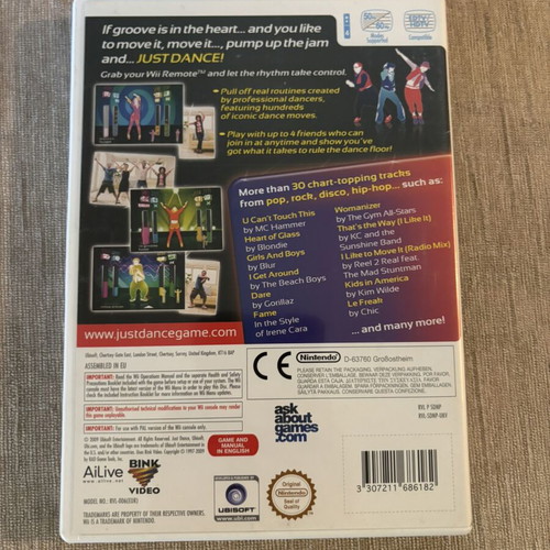 Just Dance Nintendo Wii game used, English version