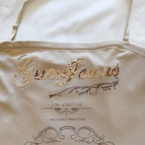 Guess Jeans Y2K Knitted Halter Top size S like new, beige