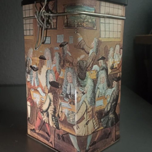 Vintage metal container 20cm used