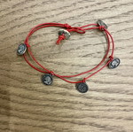 Anklet with leather like new, red