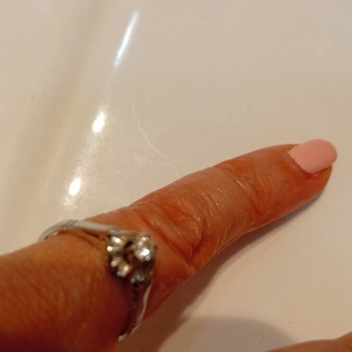 Diamond Solitaire Ring K18 White Gold, like new