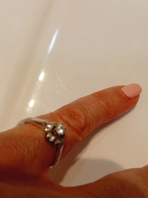 Diamond Solitaire Ring K18 White Gold, like new