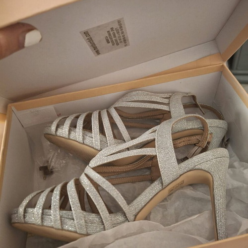 Menbur silver sandals like new with strass, size 40