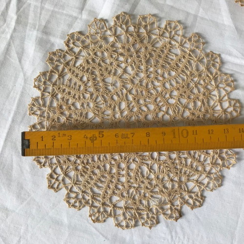 Set of 29 antique embroidered coasters used with color alterations