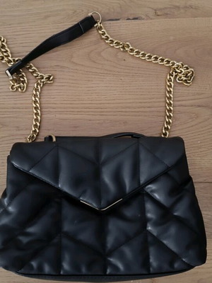 Τσάντα Mango ολοκαίνουργια, ώμου, μαύρη