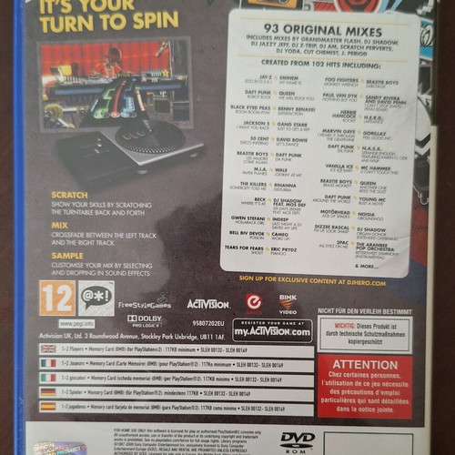 DJ Hero PlayStation 2 used without scratches
