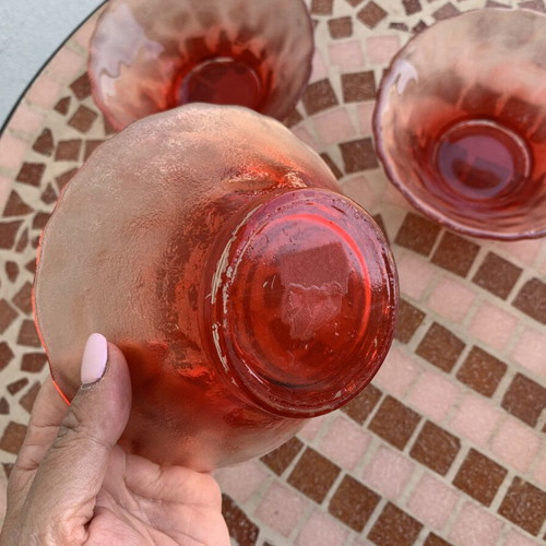 Glass bowls used, set of 3 for ice cream