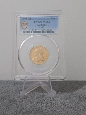 Χρυσή Λίρα 1895M Βικτώρια MS61 PCGS καινούργιο, πιστοποιημένη
