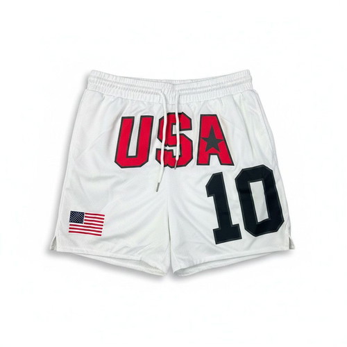 USA 10 white basketball shorts, size S