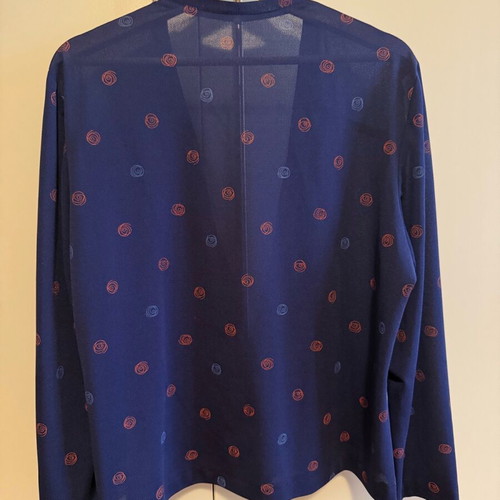 Top blouse with button like new, blue, size XXL