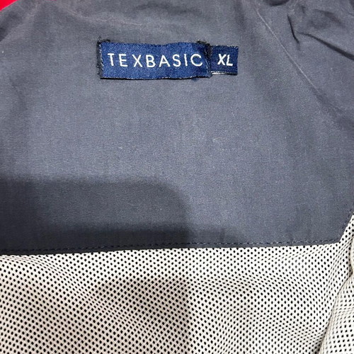 Men's blue jacket with red stripe like new, size XL